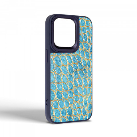 Чохол Harder Crocosaur для Apple iPhone 15 Pro Blue (ARM76706)