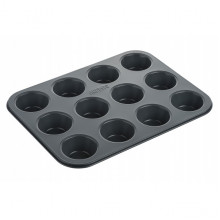 Форма для випікання мафінів Ardesto Tasty baking, 35х26.5х3см, 12шт, вуглецева сталь, сіро-блакитний