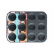Форма для випікання мафінів Ardesto Tasty baking, 35х26.5х3см, 12шт, вуглецева сталь, сіро-блакитний