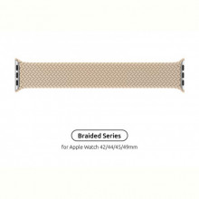 Ремінець Armorstandart Braided Solo Loop для Apple Watch 42mm/44mm/45mm/49mm Beige Size 10 (172 mm) (ARM64903)