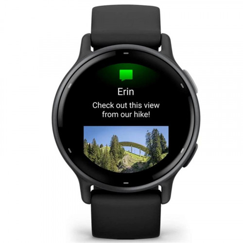 Смарт-годинник Garmin Vivoactive 5 Slate Aluminum Bezel with Black Case and Silicone Band (010-02862-5A)
