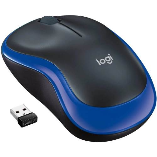 Мишка бездротова Logitech M185 (910-002239) Blue USB