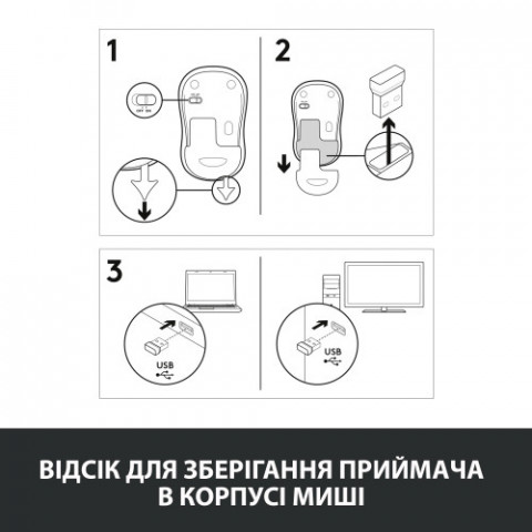 Мишка бездротова Logitech M185 (910-002239) Blue USB