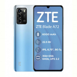 Смартфон ZTE Blade A72 3/64GB Dual Sim Blue