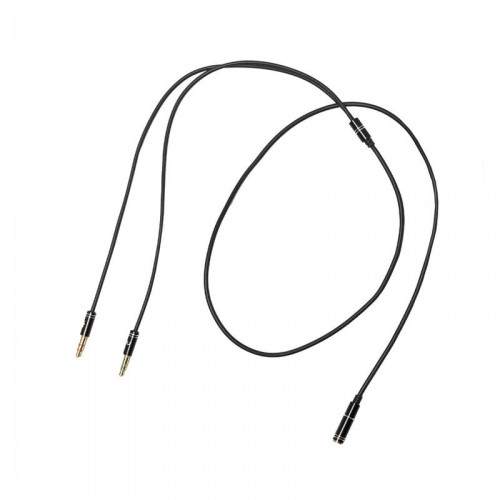 Аудіо-кабель XoKo 3.5 мм - 2х3.5 мм (M/F), 1 м, Black (AC-009)
