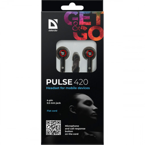 Навушники з мікрофоном Defender Pulse 420 Black/Red (63424)