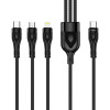 Кабель ColorWay Lightning + micro USB + USB Type-C (M/M), 3.0 А, 1.2 м, Black (CW-CBPDU3060-BK)