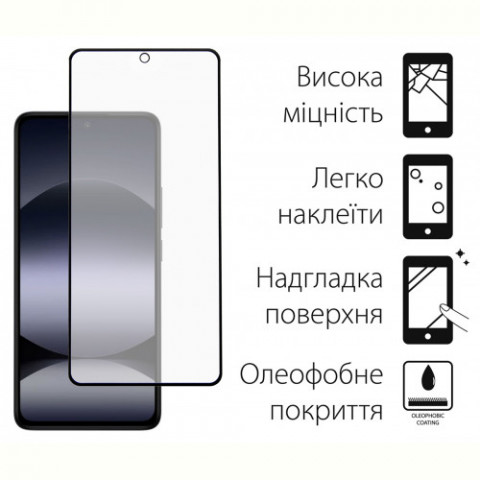 Чохол-накладка Dengos Matt для Xiaomi Redmi Note 14 5G Black (DG-KM-127) + захисне скло
