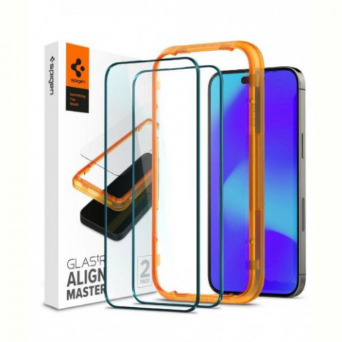 Захисне скло Spigen Glas.tR AlignMaster FC для Apple iPhone 14 Pro, Black, 2шт (AGL05216)