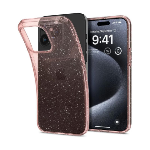 Чохол Spigen Liquid Crystal Glitter для iPhone 15 Pro Max Rose Quartz (ACS06560)